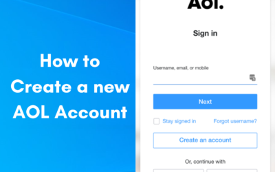 How to create a new AOL account?