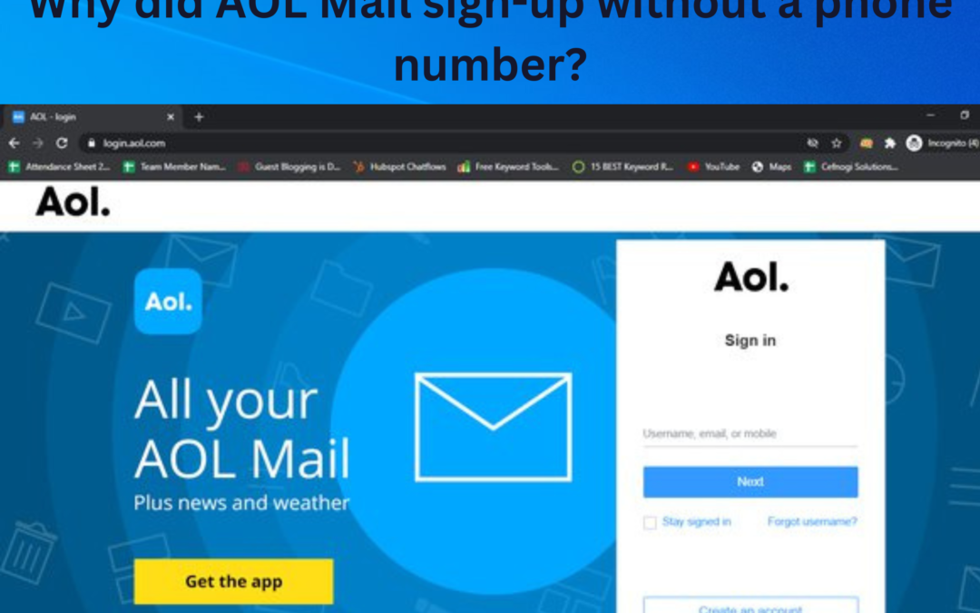 Why did AOL Mail sign-up without a phone number?